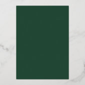 Invitation En Aluminium Or Mariage vert moderne (Verso)