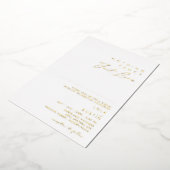 Invitation En Aluminium Or minimal moderne Rien de fantaisie Juste l'amour (Rotation)