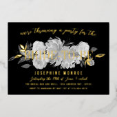 Invitation En Aluminium Or noir et blanc (Recto)