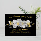 Invitation En Aluminium Or noir et blanc (Debout devant)