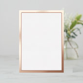 Invitation En Aluminium Or Rose blanc (Debout devant)