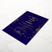 Invitation En Aluminium or rose de marine chic (Rotation)