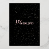 Invitation En Aluminium Or Rose et Noir Élégant (Verso)