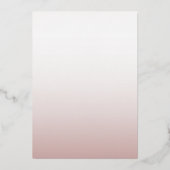Invitation En Aluminium Or Rose moderne Gradient Le Mariage de (Verso)