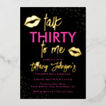 Invitation En Aluminium Or rose parler trente à moi Leopard 30e anniversai<br><div class="desc">Plus Jolies invitations d'anniversaire dans le Little Bayleigh Store!</div>