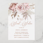 Invitation En Aluminium Or rose, Rose Dusty et Blush Floral Sweet 16<br><div class="desc">Rose Gold,  Dusty Rose & Blush Floral Sweet 16 Foil Invitation Voir d'autres invitations dans notre Niche and Nest Store</div>