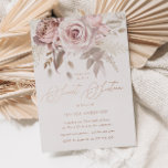 Invitation En Aluminium Or rose, Rose Dusty et Blush Floral Sweet 16<br><div class="desc">Rose Gold,  Dusty Rose & Blush Floral Sweet 16 Foil Invitation Voir d'autres invitations dans notre Niche and Nest Store</div>