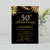 Invitation En Aluminium or Surprise 50e anniversaire de Mariage (Debout devant)