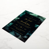 Invitation En Aluminium Or vert émeraude (Rotation)