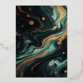 Invitation En Aluminium Or vert émeraude (Verso)