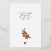 Invitation En Aluminium Oranges Russe Vacances Thanksgiving Dîner (Verso)