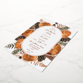 Invitation En Aluminium Oranges Russe Vacances Thanksgiving Dîner (Rotation)