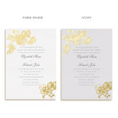 Invitation En Aluminium Orchid Love Ivory Formal Classic Mariage