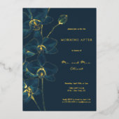 Invitation En Aluminium Orchidée Bleue Douce matin après (Recto)