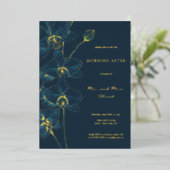 Invitation En Aluminium Orchidée Bleue Douce matin après (Debout devant)