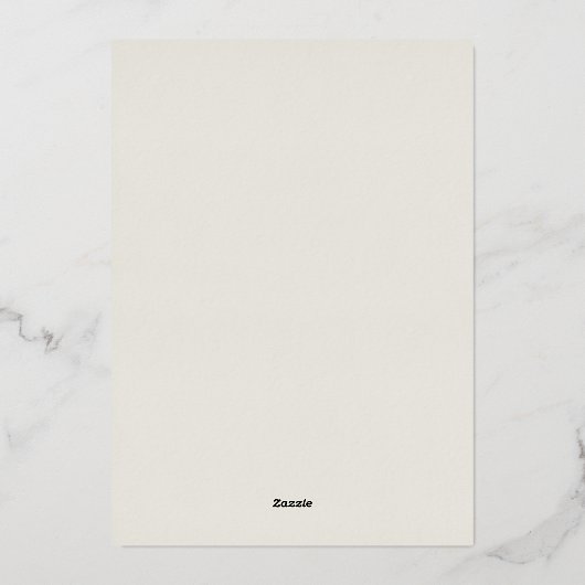 Invitation En Aluminium Orchidée classique classique Hérloom Ecru Art Mari (Verso)