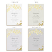 Invitation En Aluminium Orchidée classique classique Hirloom pur Mariage b