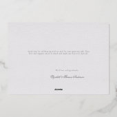 Invitation En Aluminium Orchidée Vows ivoire Formal Classic Mariage Merci (Verso)