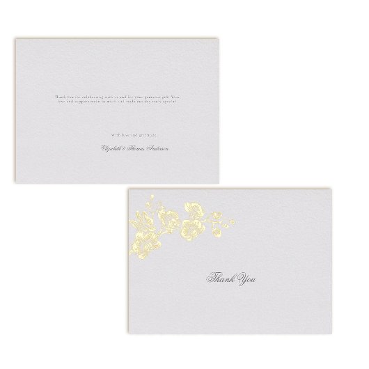Invitation En Aluminium Orchidée Vows ivoire Formal Classic Mariage Merci