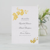 Invitation En Aluminium Orchidée Vows Ivory Formal Classic Mariage Date de (Debout devant)