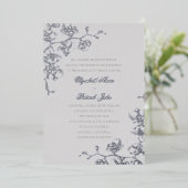 Invitation En Aluminium Orchidées Bliss Ivory Formel Mariage traditionnel (Debout devant)