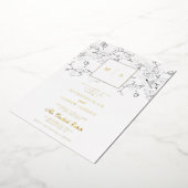 Invitation En Aluminium Orchidées modernes officielles Mariage de monogram (Rotation)