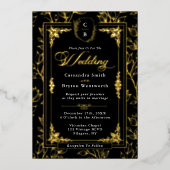 Invitation En Aluminium Ornate Crest Luxury Formal Wedding (Recto)