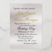 Invitation En Aluminium Ornate Frame & Heart - Emerald (Verso)