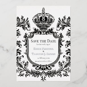Invitation En Aluminium Ornate Laurel & Filigree, Mariage,