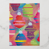 Invitation En Aluminium Ornements Arc-en-ciel brillants (Recto)