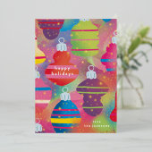 Invitation En Aluminium Ornements Arc-en-ciel brillants (Debout devant)