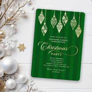 Invitation En Aluminium Ornements élégants en feuille d'or pour la fête de