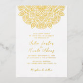 Invitation En Aluminium Ouest Pacifique Variante Oval Classic Mandala Mari (Recto)