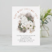 Invitation En Aluminium Ours Polaires Beary Joyeux Noël Party Luxe (Debout devant)