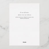 Invitation En Aluminium Ovale orné des Feuilles de défilement (Verso)