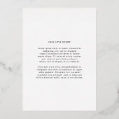 Invitation En Aluminium Paige Photo Mariage moderne Enregistrer la date (Verso)