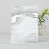 Invitation En Aluminium Painterly Aquarelle Moody Mariage Foil Invitatiati (Debout devant)