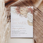 Invitation En Aluminium Palmier séché et Baby shower Boho à orchidée blanc<br><div class="desc">Cette invitation à baby shower rose en feuille d'or présente un design floral boho doux avec des orchidées blanches d'aquarelle, feuilles de palmiers séchés et gazon de pampas. Les accents dorés roses ajoutent une finition métallique chaude qui s'aligne magnifiquement avec les tons neutres. Idéal pour des baby showers neutres, rustiques...</div>