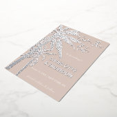 Invitation En Aluminium Palmiers d'Argent Noir Plage Mariage (Rotation)