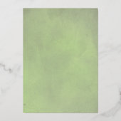 Invitation En Aluminium Palmiers, pampas herbe sauge vert mariage or rose (Verso)