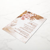 Invitation En Aluminium Pampas Grass Terracotta Baby shower Floral Or (Rotation)