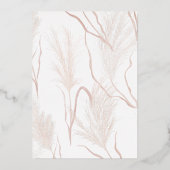 Invitation En Aluminium Pampas Grass Terracotta Graduation 2025 Rose Gold (Verso)