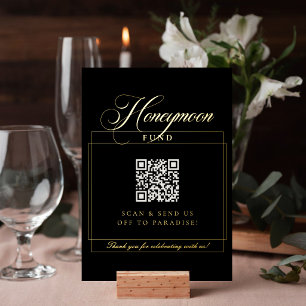 Invitation En Aluminium Pancarte classique chic pour fonds de lune de miel