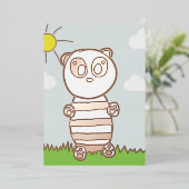 Invitation En Aluminium Panda Kids (Debout devant)