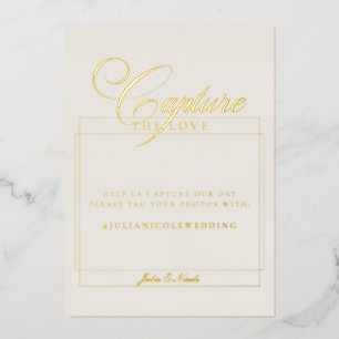 Invitation En Aluminium Panneau de mariage Classique Ivoire Blanc Capturez