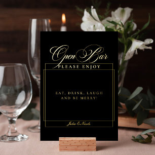 Invitation En Aluminium Panneau de signalisation de bar ouvert pour mariag