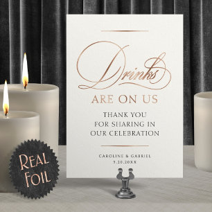 Invitation En Aluminium Panneau de table en aluminium pour mariage "Boisso