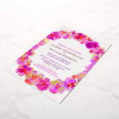 Invitation En Aluminium Panseuse rose mariage or (Rotation)