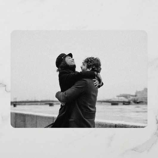 Invitation En Aluminium Papel Picado Photo Mariage Foil Enregistrer La Car (Verso)