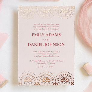 Invitation En Aluminium Papel Picado : Un Mariage mexicain espagnol